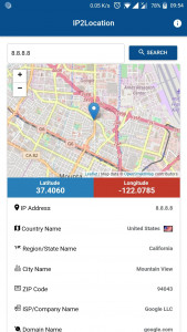 اسکرین شات برنامه IP2Location IP Locator 2