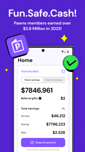 اسکرین شات 1 برنامه Pawns.app: Earn Money