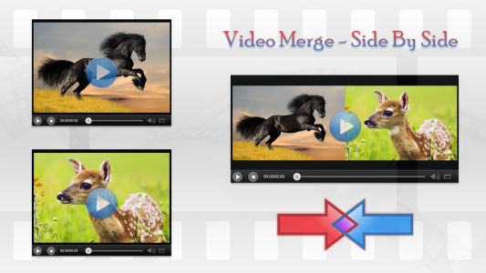 اسکرین شات برنامه Video Merge - Side By Side 1