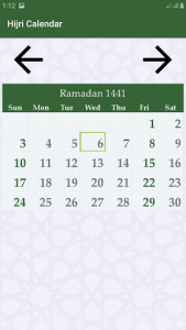 اسکرین شات برنامه Hijri calendar (Islamic Date) and Moon finder 2