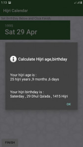 اسکرین شات برنامه Hijri calendar (Islamic Date) and Moon finder 7