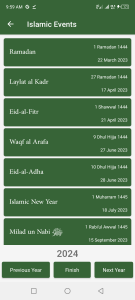 اسکرین شات برنامه Hijri calendar (Islamic Date) 8