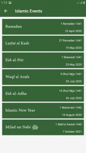 اسکرین شات برنامه Hijri calendar (Islamic Date) and Moon finder 5