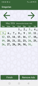 اسکرین شات برنامه Hijri calendar (Islamic Date) 4