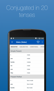 اسکرین شات برنامه English Verb Conjugator 3