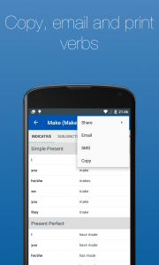 اسکرین شات برنامه English Verb Conjugator 4