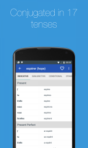 اسکرین شات برنامه French Verb Conjugator 3