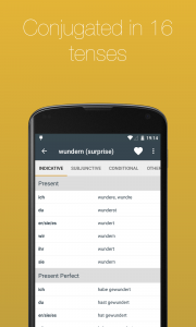 اسکرین شات برنامه German Verb Conjugator 3