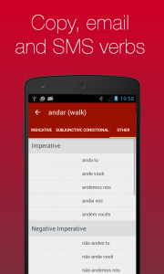 اسکرین شات برنامه Portuguese Verb Conjugator 4