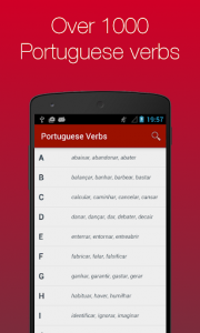 اسکرین شات برنامه Portuguese Verb Conjugator 1