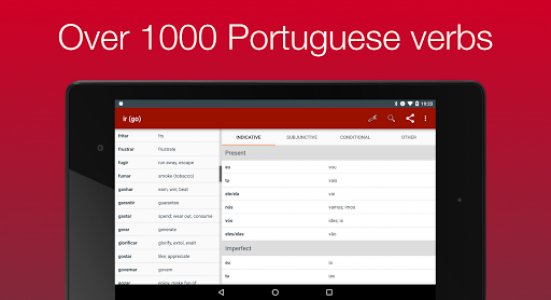اسکرین شات برنامه Portuguese Verb Conjugator 5