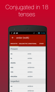 اسکرین شات برنامه Portuguese Verb Conjugator 3
