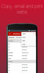 اسکرین شات برنامه Spanish Verb Conjugator 4