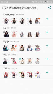 اسکرین شات برنامه ITZY WAStickerApp Kpop Idol for Whatsapp 1