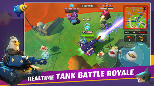 اسکرین شات بازی PvPets: Tank Battle Royale 1