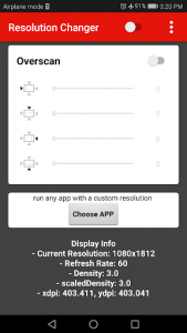 اسکرین شات برنامه Screen Resolution Changer: Display Size & Density 3