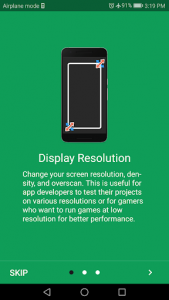اسکرین شات برنامه Screen Resolution Changer: Display Size & Density 2
