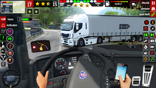 اسکرین شات 1 برنامه US Truck City Transport Sim 3d