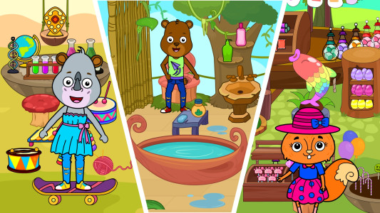 اسکرین شات 1 بازی Tizi Animal Town - House Games