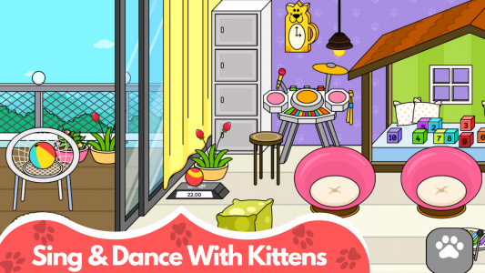 اسکرین شات 4 بازی Tizi Cat Games - Cute Cat Town