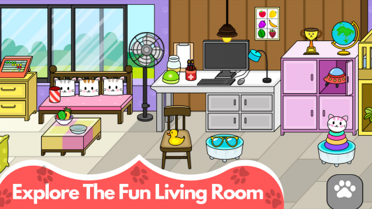 اسکرین شات 2 بازی Tizi Cat Games - Cute Cat Town