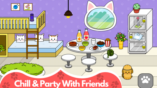 اسکرین شات 3 بازی Tizi Cat Games - Cute Cat Town