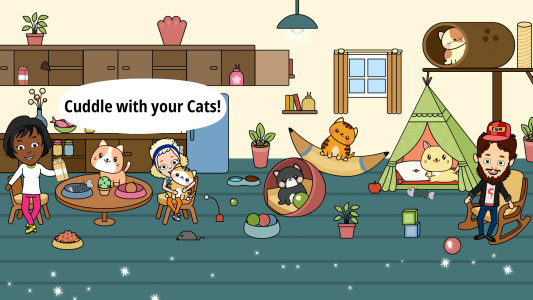 اسکرین شات 7 بازی My Cat Town - Tizi Pet Games
