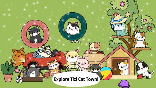 اسکرین شات 1 بازی My Cat Town - Tizi Pet Games