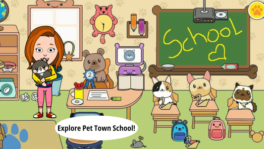 اسکرین شات 6 بازی My Cat Town - Tizi Pet Games