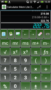 اسکرین شات برنامه Calculator Mem Lite 3