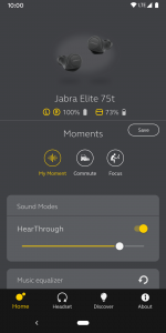 اسکرین شات برنامه Jabra Sound+ 1