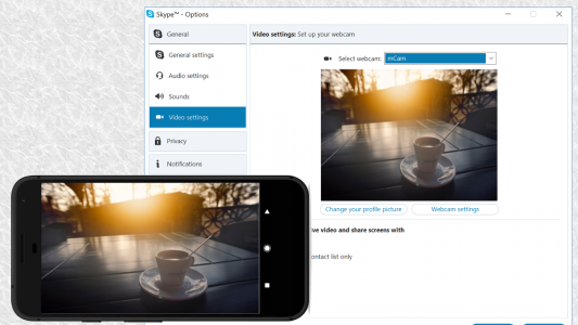 اسکرین شات 1 برنامه Iriun 4K Webcam for PC and Mac