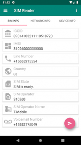 اسکرین شات برنامه SIM Reader 2