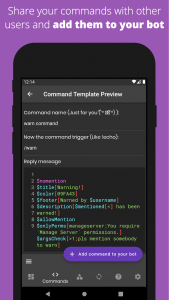 اسکرین شات 1 برنامه Bot Designer For Discord