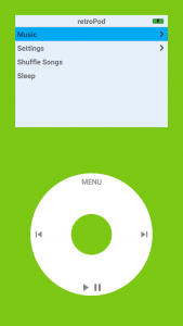 اسکرین شات برنامه retroPod - Click Wheel Music Player 2