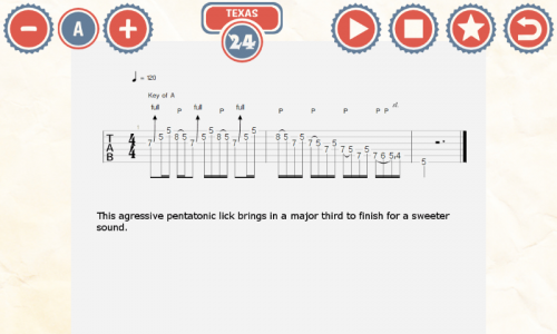 اسکرین شات برنامه 96 Blues Guitar Licks 4