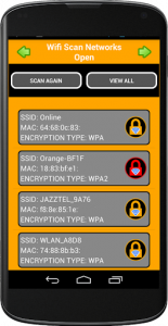 اسکرین شات برنامه WIFI SCAN OPEN NETWORKS 3
