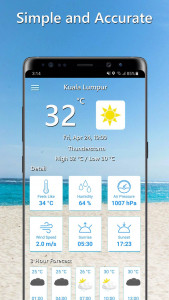 اسکرین شات برنامه Temperature Today: Weather App 2