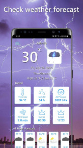 اسکرین شات برنامه Temperature Today: Weather App 3