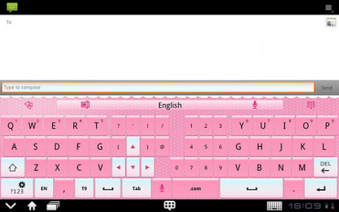اسکرین شات برنامه GO Keyboard Pink theme(Pad) 4