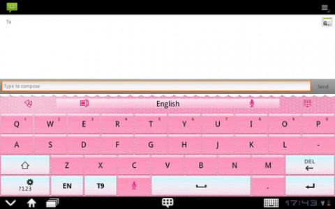 اسکرین شات برنامه GO Keyboard Pink theme(Pad) 1