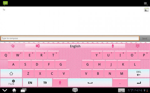 اسکرین شات برنامه GO Keyboard Pink theme(Pad) 2