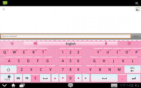 اسکرین شات برنامه GO Keyboard Pink theme(Pad) 3