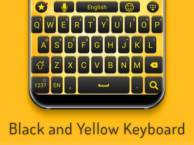 اسکرین شات برنامه Black and yellow keyboard 3