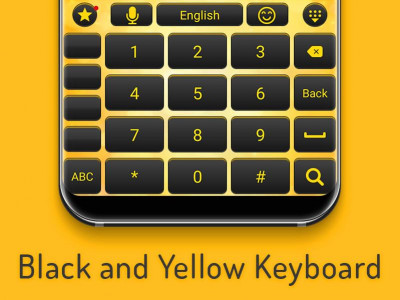اسکرین شات برنامه Black and yellow keyboard 4
