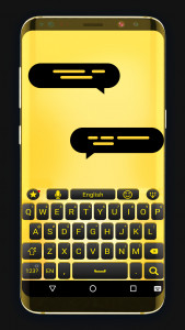 اسکرین شات برنامه Black and yellow keyboard 2