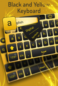 اسکرین شات 1 برنامه Black and yellow keyboard