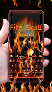 اسکرین شات برنامه Fire Skull Keyboard 1