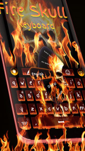 اسکرین شات برنامه Fire Skull Keyboard 2