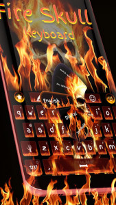 اسکرین شات برنامه Fire Skull Keyboard 2